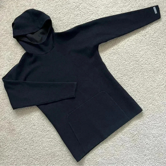 Gymshark Black Women’s Hooded Sweatshirt Pullover Size Med Gym Outdoor Active - Picture 1 of 14